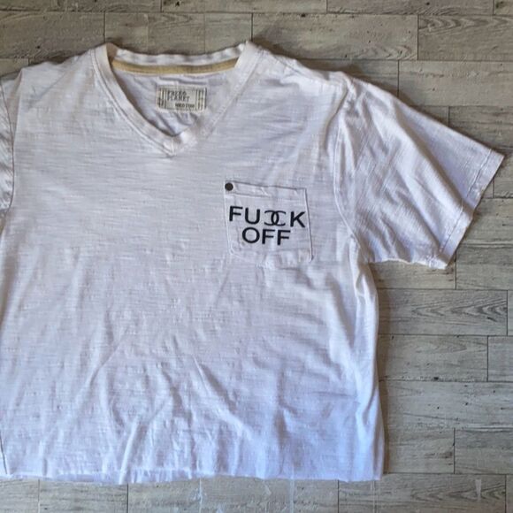 Free Planet, F Off, Upcycled, Cropped, Unisex Pocket Tee - Picture 11 of 13
